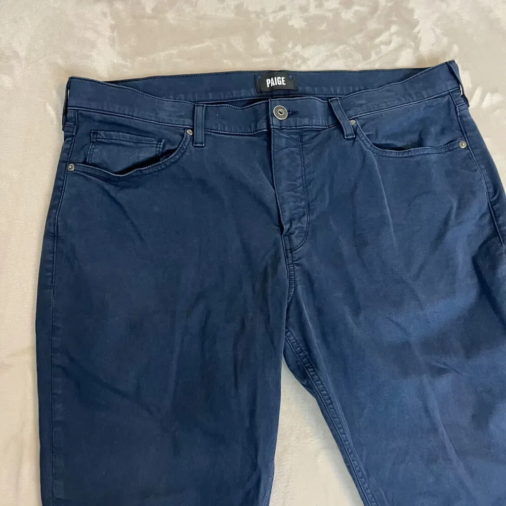 Paige Jeans Mens 38 Blue Lennox‎ Straight Leg Casual Preppy Workwear Office